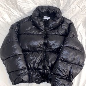 Black puffer coat